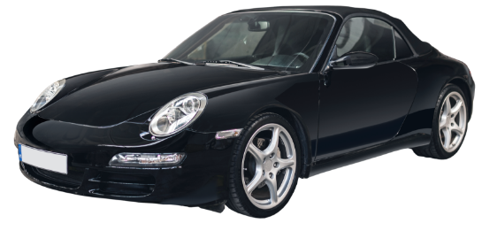 Fekete Porsche autó kinézetre, „Ellenőrzés előtte/utána az autoDNA-ban” kapcsolóval.